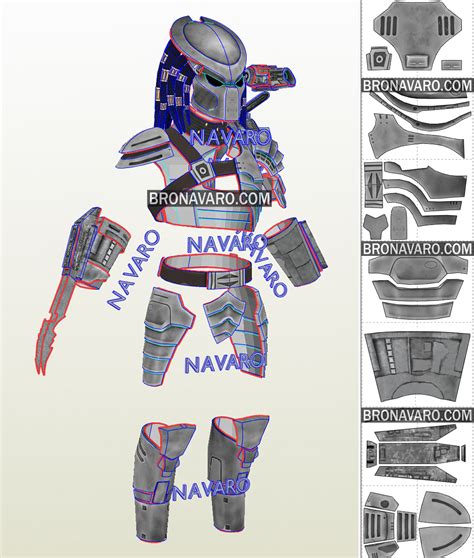 PREDATOR Cosplay Armor Template - Predator Full Armor Pepakura – NAVARO