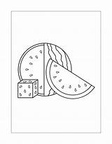 Watermelon Coloring Pages  Happy Color® Art sketch template