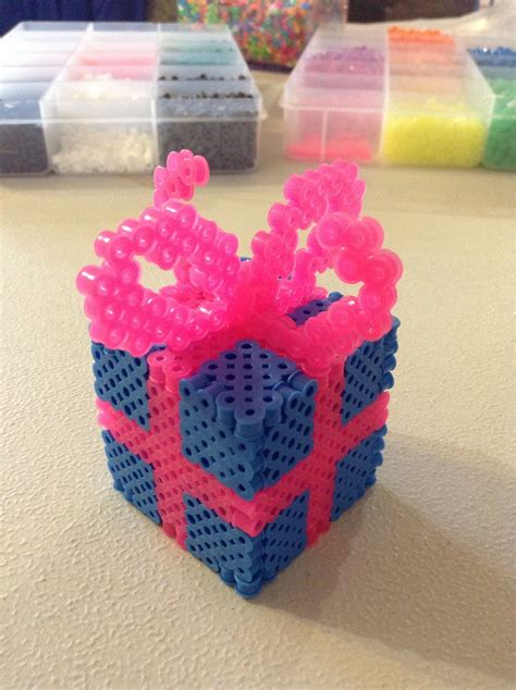 Happy Birthday! Perler Bead Box | Beaded boxes, Hama beads design, Pearler bead patterns