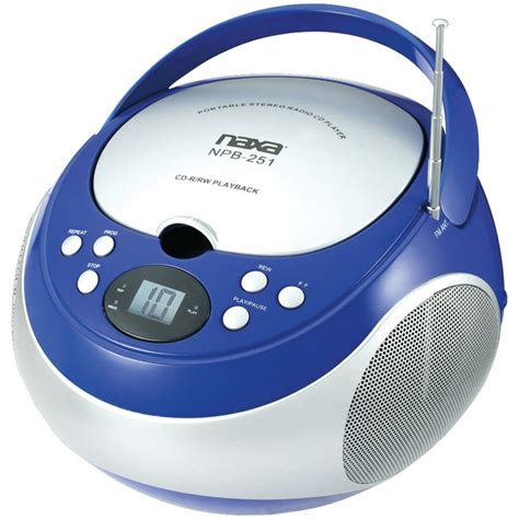 Naxa NPB251 Portable Cd Player With Am/fm Radio - Blue - Walmart.com ...