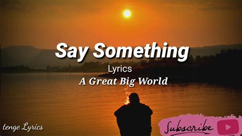 say something -lyrics video (cover) - YouTube