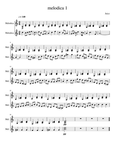 melodica 1 Sheet music for Melodica (Woodwind Duet) | Download and print in PDF or MIDI free ...