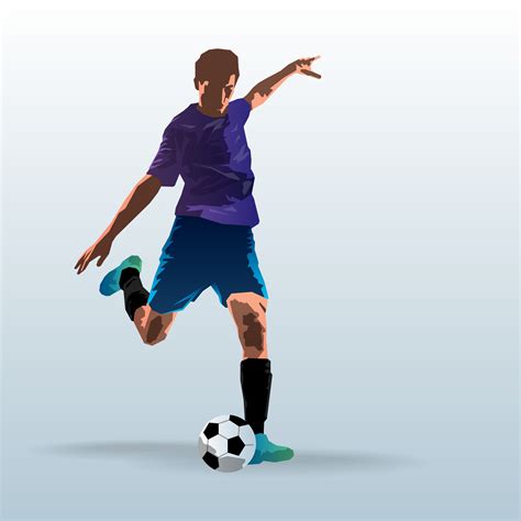 Kicking Soccer Ball Clip Art