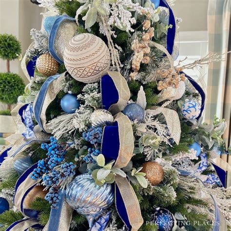 Our Blue and White Color Scheme for Christmas - Perfecting Places