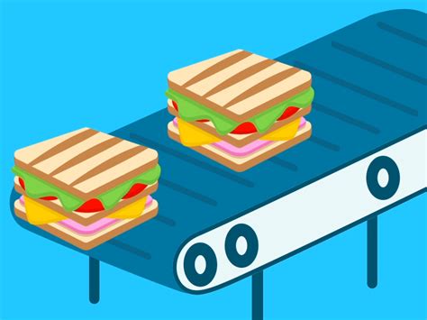 Zenly - Sandwich factory 🧀🍅 by Christophe Kerebel for Zenly on Dribbble