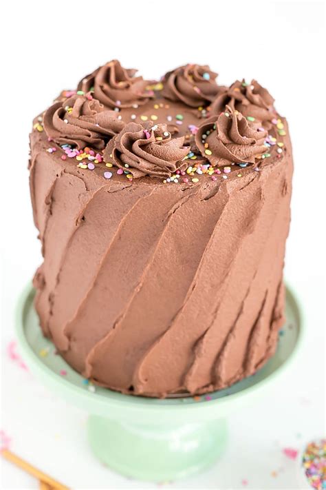 Chocolate Chip Cake With Whipped Chocolate Buttercream - Liv for Cake