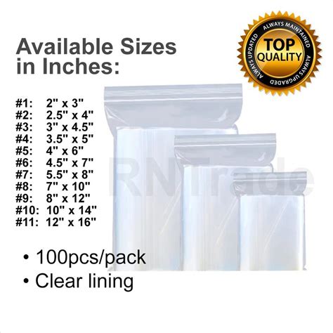 Resealable Bag Plastic Bag Small and Medium 100pcs zip lock | Shopee Philippines