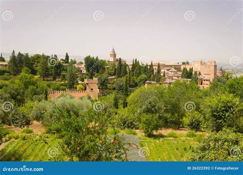 View on the Alhambra stock photo. Image of city, alhambra - 26322392