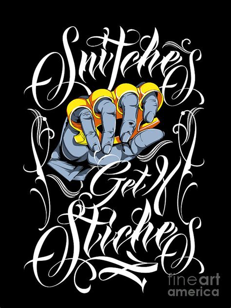 Snitches Get Stitches Tattoo Designs