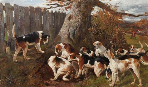 Hunting Hounds Painting by John Sargent Noble - Fine Art America