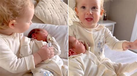 Stacey Solomon shares moment her one-year-old meets newborn sister ...