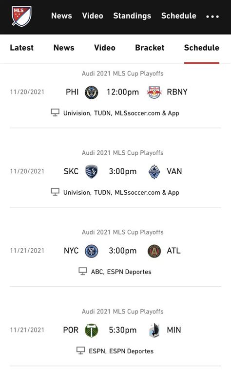 MLS Playoff schedule? : r/MLS