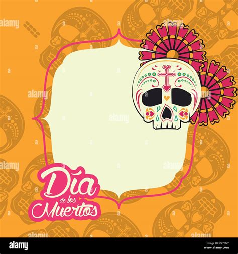 Marco del día de los muertos Imagen Vector de stock - Alamy