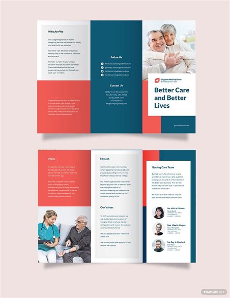 Medical Home Care Tri-Fold Brochure Template in Illustrator, PSD ...