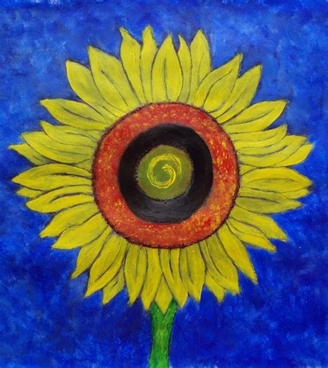 ART by INJETE: Poetry Contest and Abstract Sunflower Painting