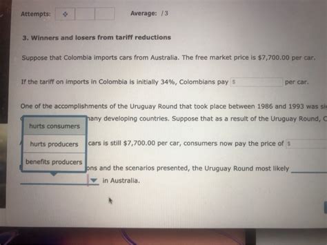 Solved 3. Winners and losers from tariff reductions Suppose | Chegg.com