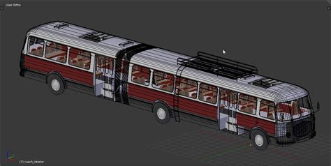 Historical Articulated Bus 3d Model