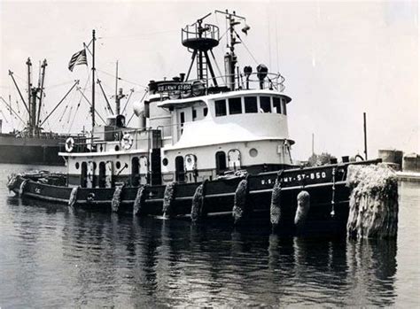 Early Tug Boats | Above: The US Army tug ST-850 is shown at Inchon, Korea in the early ... | Tug ...