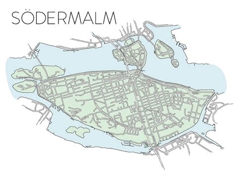 Södermalm City Map | City maps design, Map design, Stockholm city