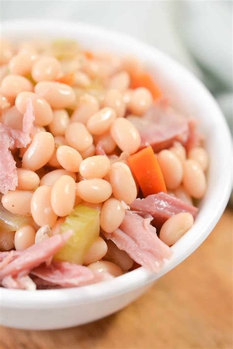 Crockpot Navy Bean and Ham Soup - Sweet Pea's Kitchen