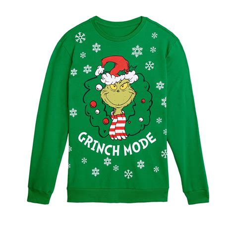 Dr. Seuss - The Grinch - Grinch Mode - Adult Unisex Funny Ugly Christmas Sweater for Men and ...