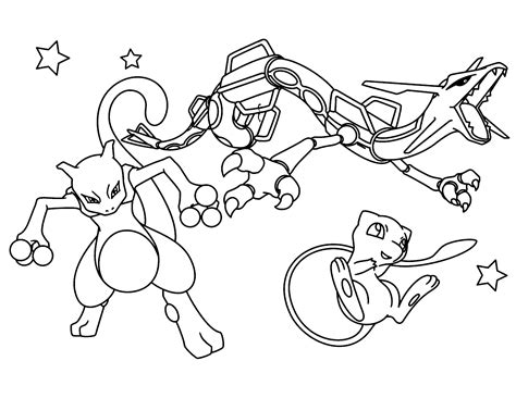 Mega Pokemon Coloring Pages