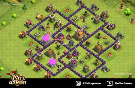 Best Town Hall 7 Farming Base Layout With Links - Finite Gamer Base