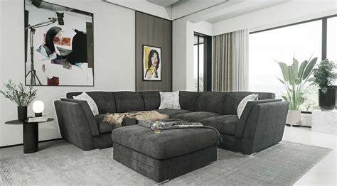 California Corner Sofa with Footstool - Pay Weekly Carpets