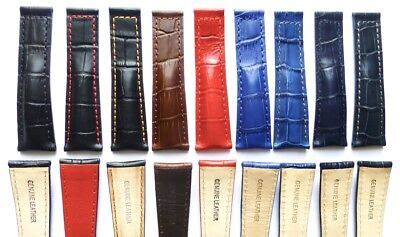 22mm Genuine Leather Watch Band Strap replacement for TAG HEUER Monaco ...