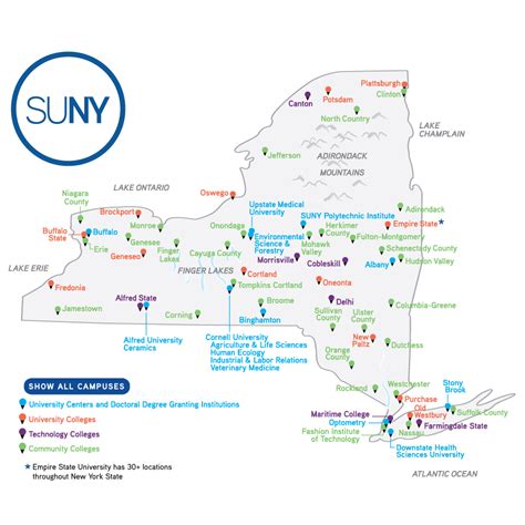 Map of Campuses - SUNY