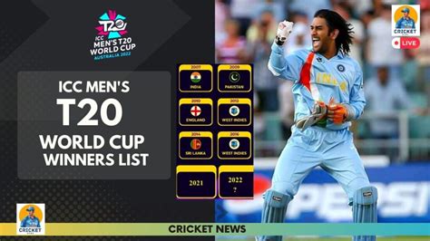 T20 World Cup Winners list - Cricket News - Cicket News