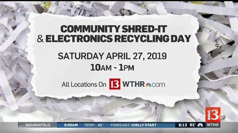 Community Shred-IT day hosted at various locations on April 27 | wthr.com