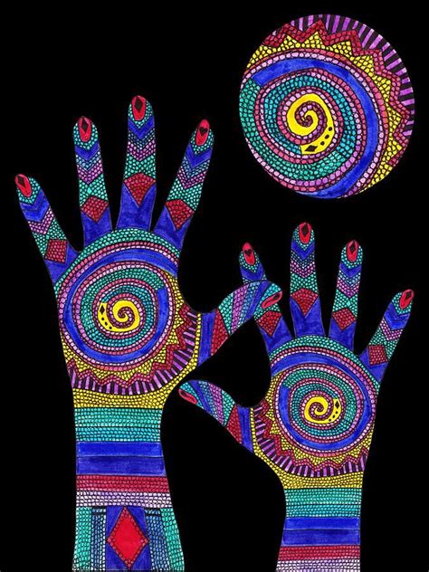 Aboriginal Hands To The Sun Drawing Aboriginal Art For Kids, Aboriginal Dot Painting, Dot Art ...