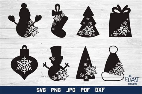 Christmas Silhouette Bundle | Christmas Decoration SVG Files