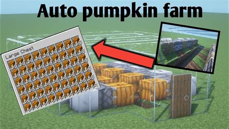 Minecraft AUTOMATIC PUMPKIN FARM. - YouTube