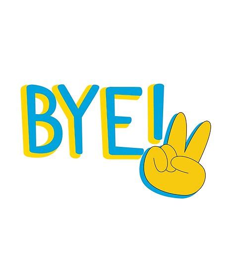 "Bye Yellow Emoji Hand Peace Sign" Posters by TotalityDesigns | Redbubble