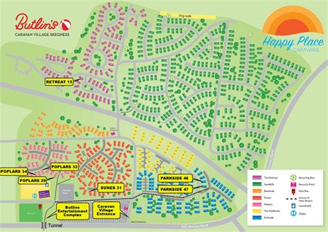 Skegness Caravan Village Map - Your Butlins Happy Place