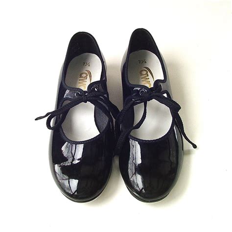 vintage Black Patent Tap Shoes