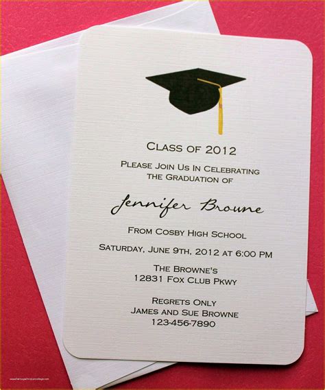 Graduation Dinner Invitation Template Free Of College Graduation Party Invitations New ...