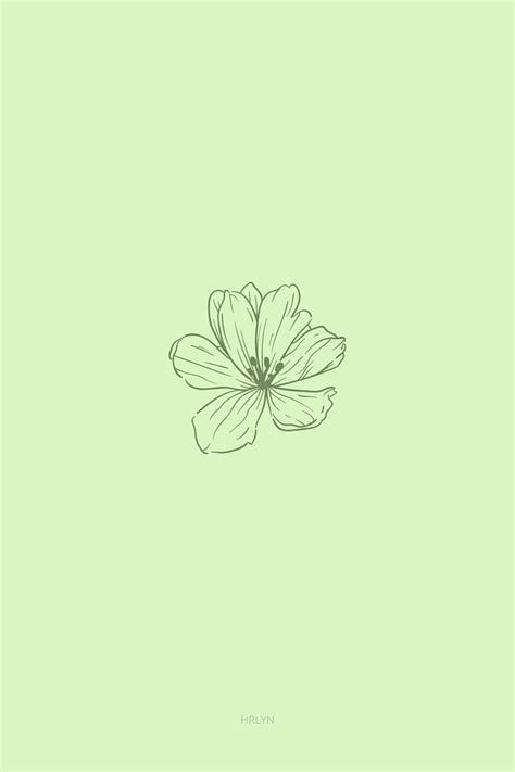 Flower green minimalist. Mint green aesthetic, Dark green aesthetic ...