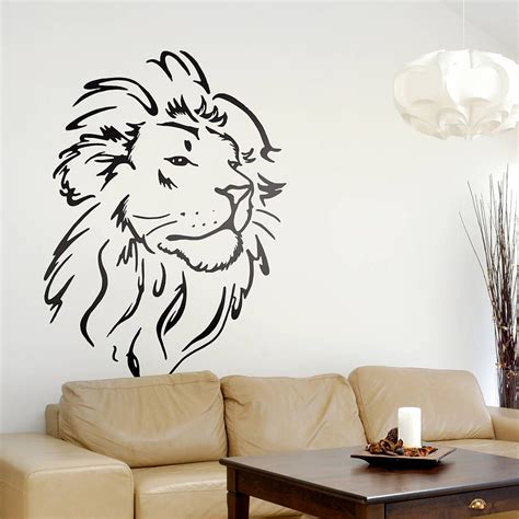 Lion Head Wall Sticker By Oakdene Designs | Lion tattoo, Wall sticker ...