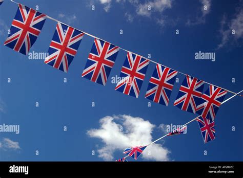 Union Flags Bunting Stock Photo - Alamy