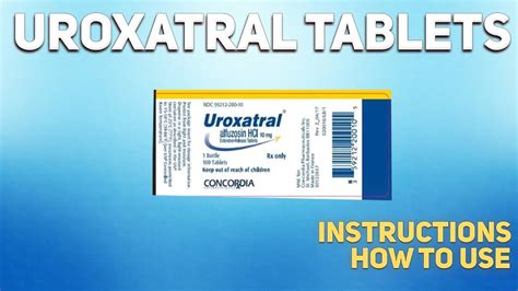 Uroxatral tablets (Alfuzosin) how to use: Uses, Dosage, Side Effects ...