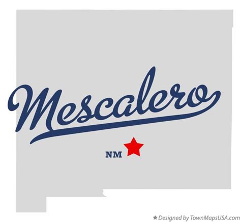 Map of Mescalero, NM, New Mexico