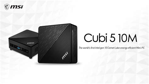 MSI Cubi 5 10M-027US Mini PC - Intel Core i3-10110U, 8 GB DDR4, 256 GB SSD, Intel UHD Graphics ...