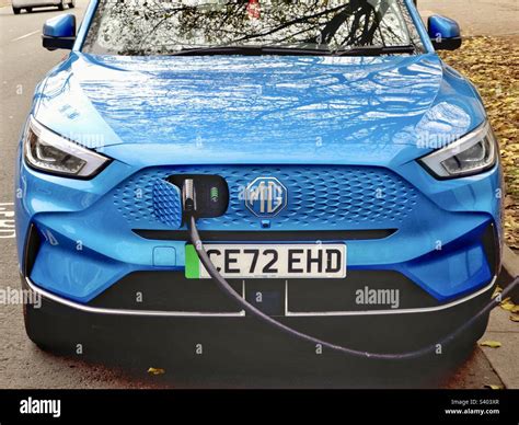 Cardiff, Wales - November 2022: MG electric car plugged into a rapid ...