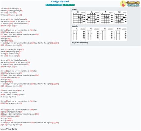 Chord: Change My Mind - tab, song lyric, sheet, guitar, ukulele ...