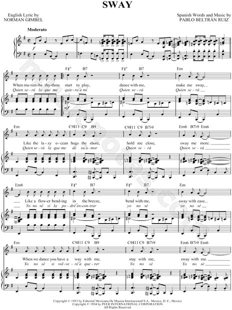 Sway michael buble piano sheet music pdf - selectionlimfa