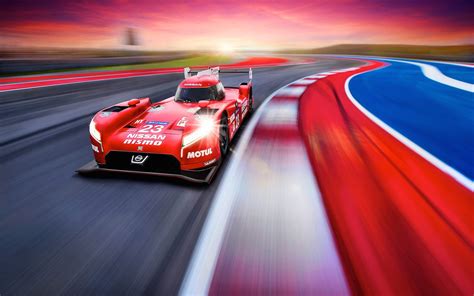 Red racing car on the track wallpapers and images - wallpapers, pictures, photos