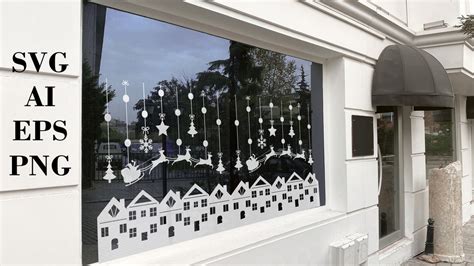 Christmas Village Silhouette Vector, PNG, EPS,SVG Downloadable Design ...